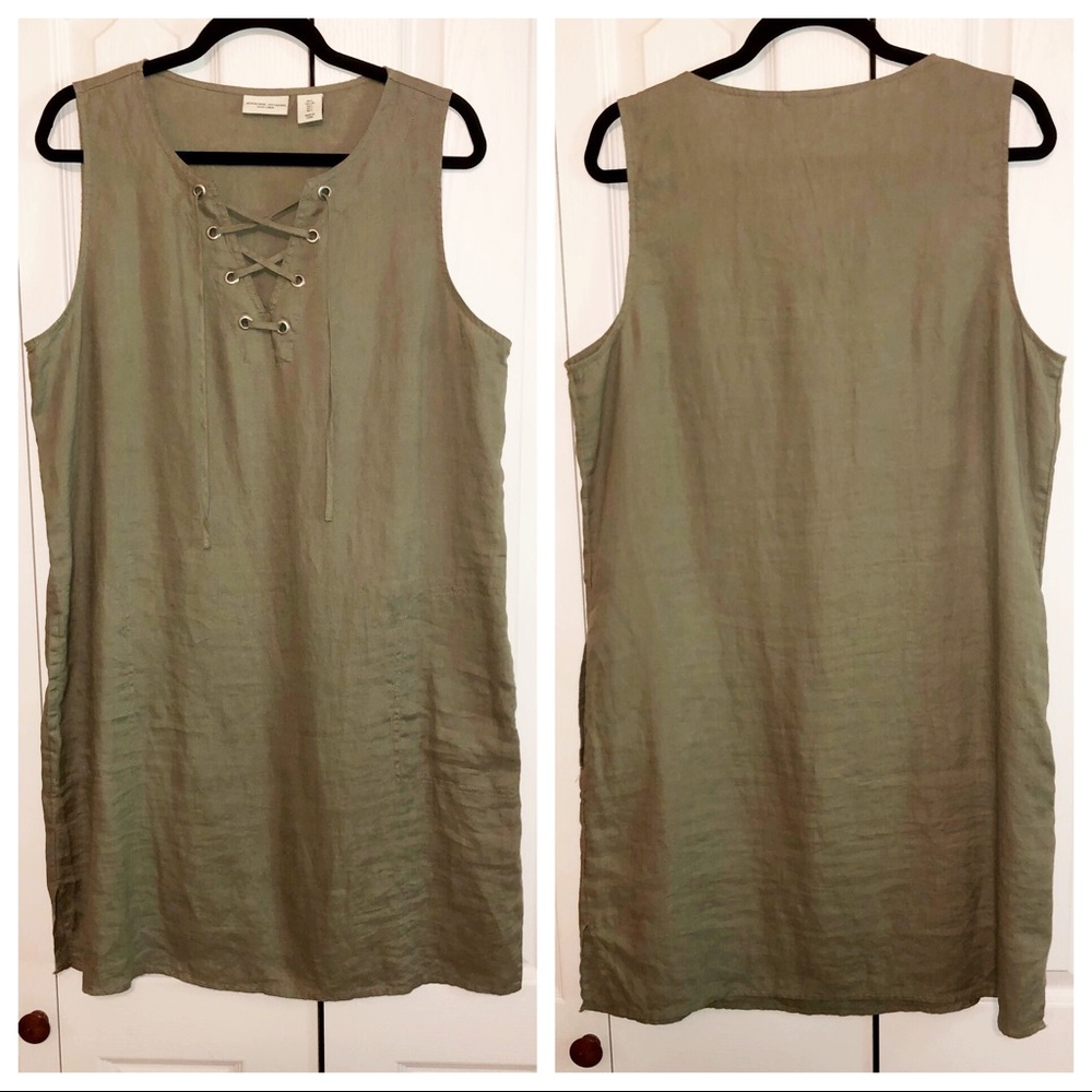 Adrienne Vittadini linen shift dress